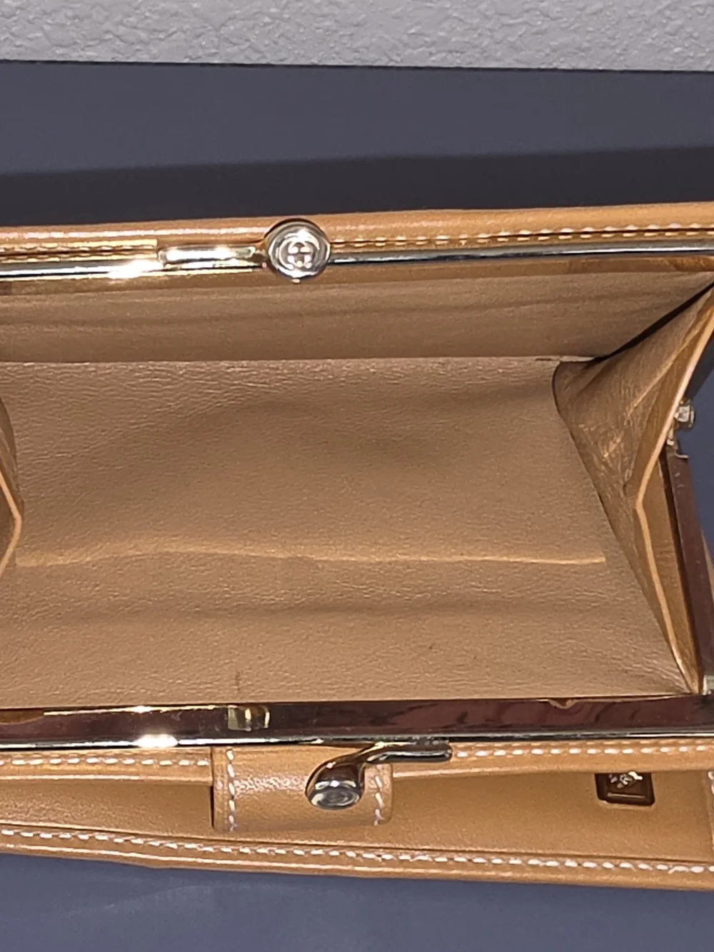 Gucci Wallet Canvas withTan Leather Trim and Interior - Picture 9 of 10